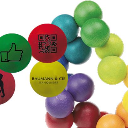 Bedruckte oder gelaserte Zielkugeln